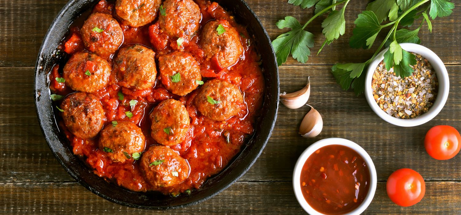 spicy meat balls in a plate