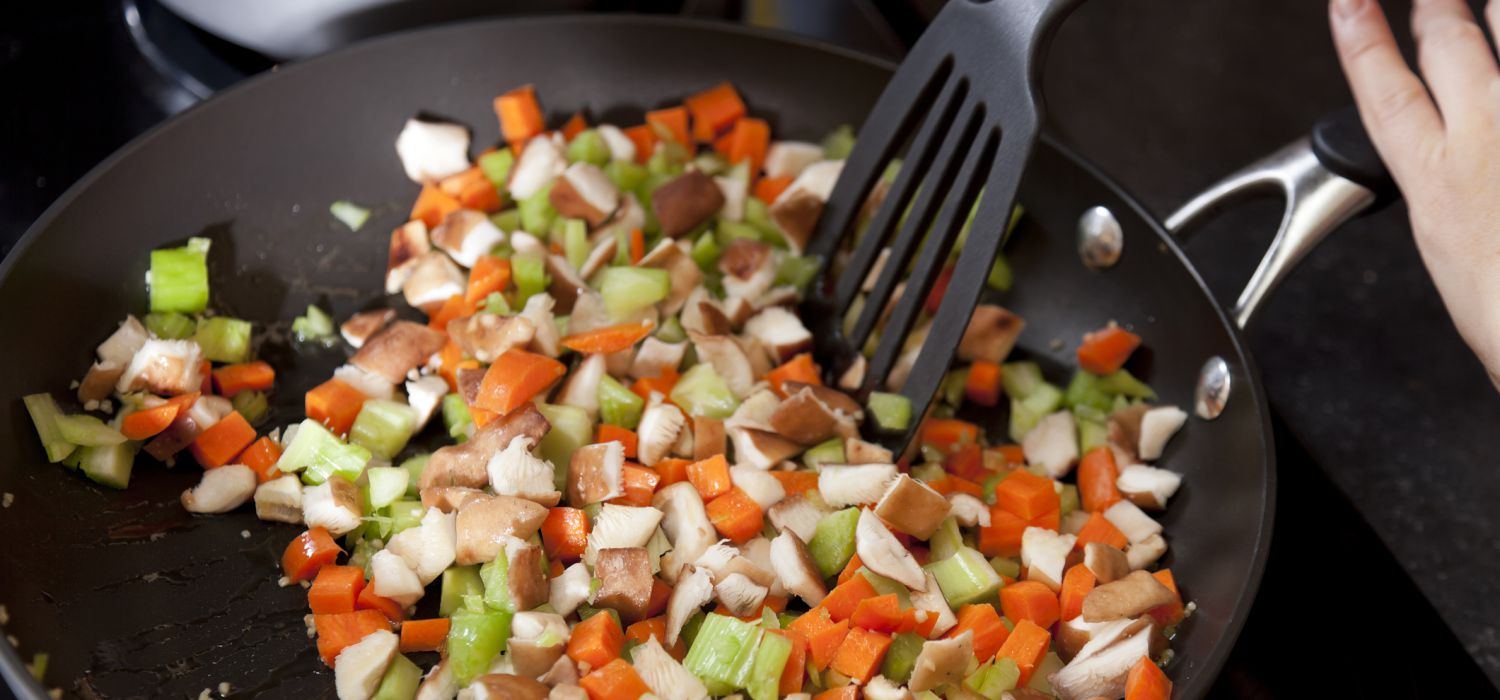 stir fry on non stick wok