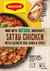 MAGGI Satay Chicken Recipe Base Serves 4