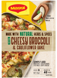 MAGGI Cheesy Broccoli & Cauliflower Bake Side Dish Serves 6